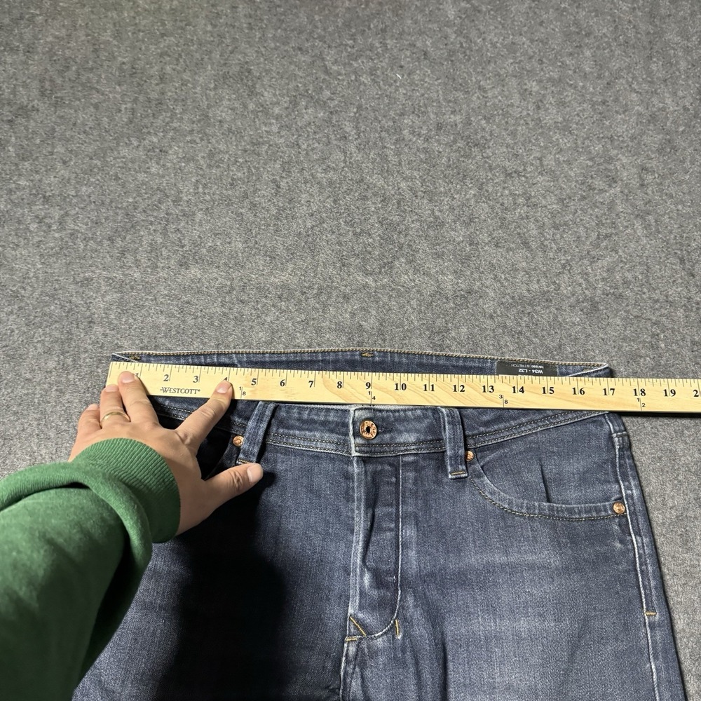 Men's Dark Blue Straight-Leg Jeans - Picture 8 of 11